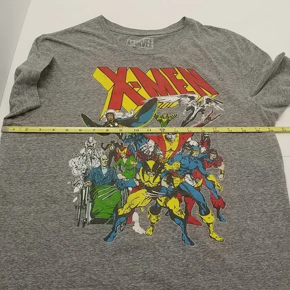 Marvel men's short sleeve X-Men t-shirt large gray graphic - Picture 7 of 12